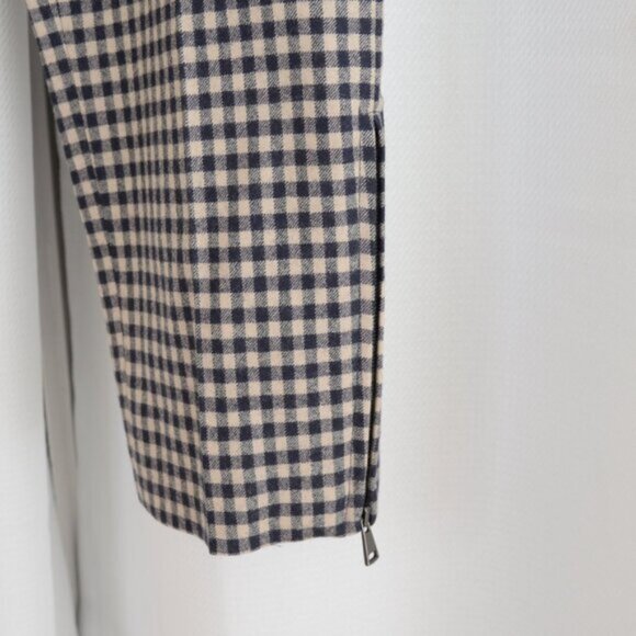 MaxMara Virgin Wool Gingham Tailored Pants Sz 8 - Picture 7 of 8
